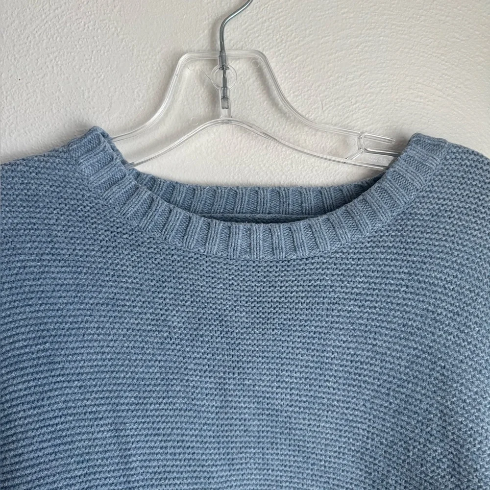 J. Crew Men's Light  Blue Garter Stitch Crewneck Sweater